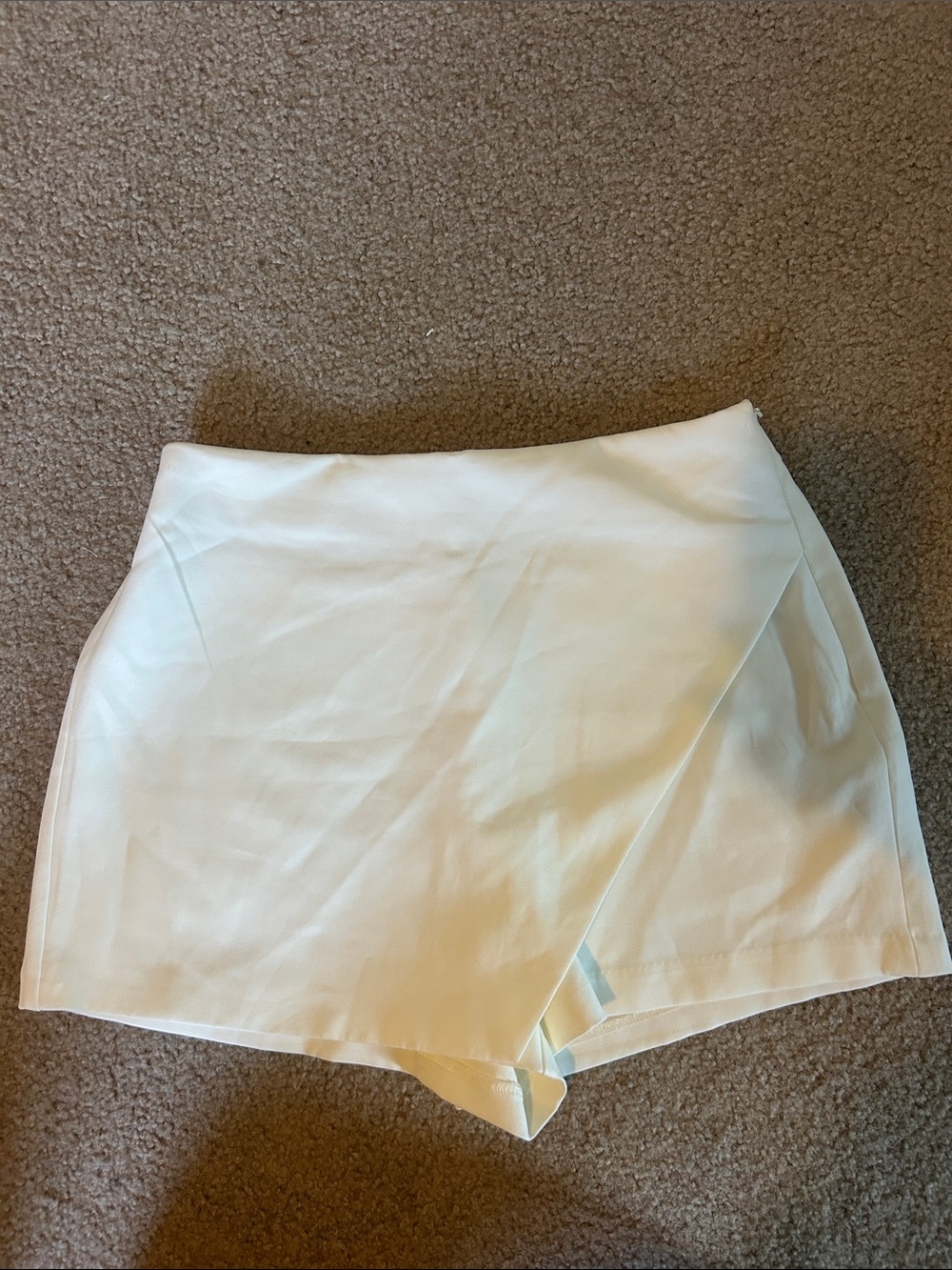 Love Tree Cream Wrap-Front Skort